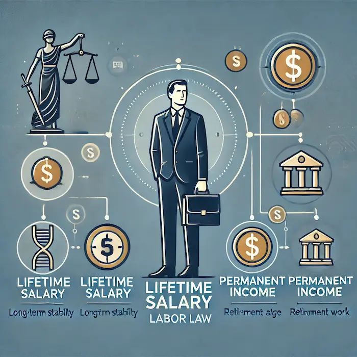 المرتب مدى الحياة وتمايزه عن الدخل الدائم - محامي عمالي
