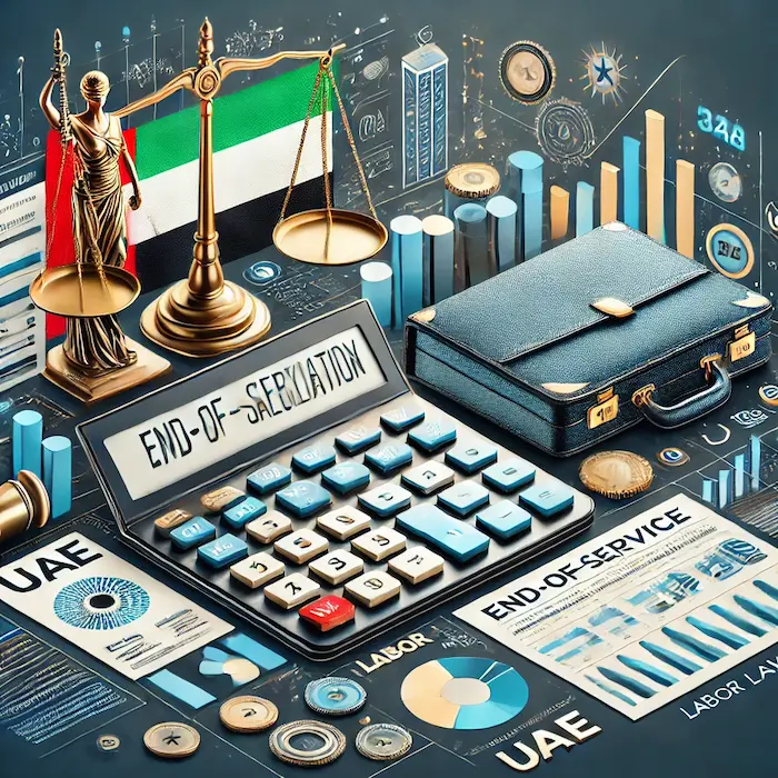 نموذج احتساب نهاية الخدمة في الإمارات بالتفصيل - محامي عمالي