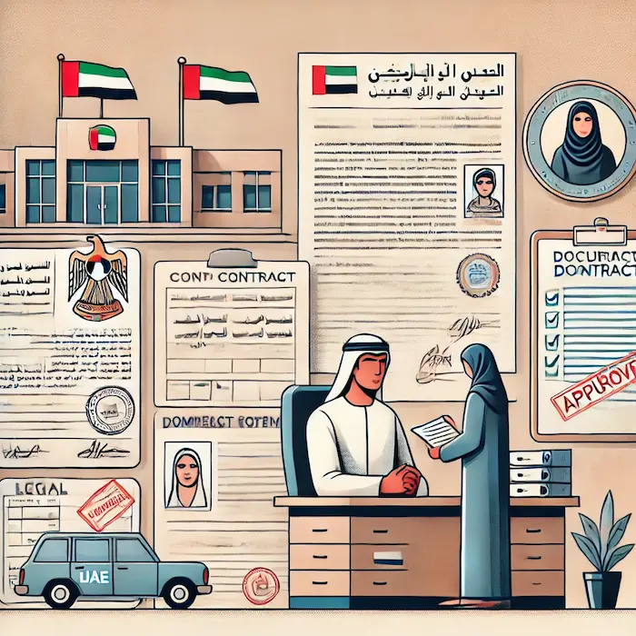 صيغة وطريقة توثيق عقد العمالة المنزلية في الإمارات
