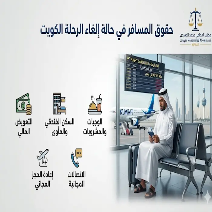 حقوق المسافر في حالة إلغاء الرحلة الكويت