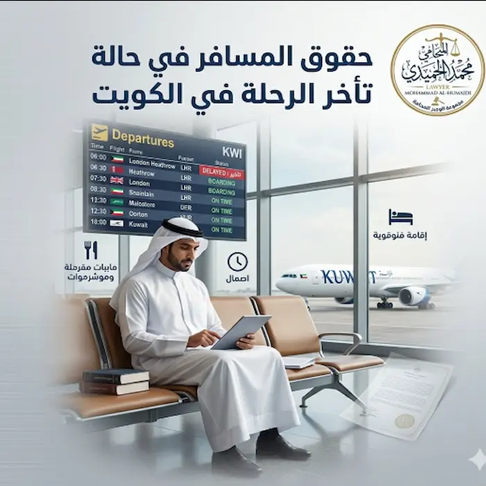 حقوق المسافر في حالة تأخر الرحلة في الكويت