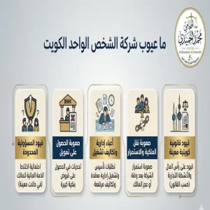 ما عيوب شركة الشخص الواحد الكويت