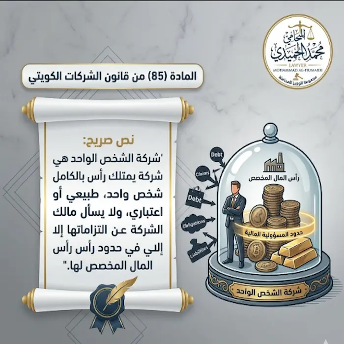 ما عيوب شركة الشخص الواحد الكويت 2 ما عيوب شركة الشخص الواحد الكويت