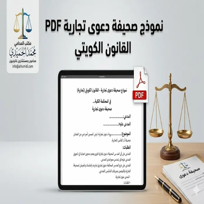 نموذج صحيفة دعوى تجارية PDF القانون الكويتي