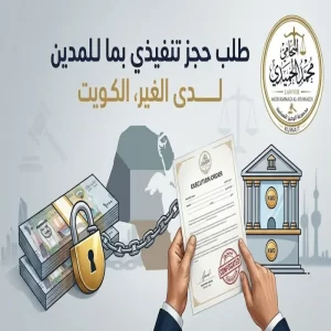 طلب حجز تنفيذي بما للمدين لدى الغير الكويت