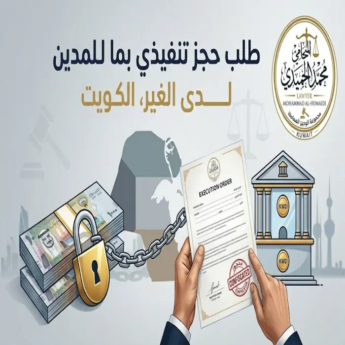 طلب حجز تنفيذي بما للمدين لدى الغير الكويت