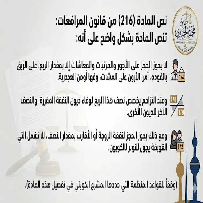 الحجز على الراتب في القانون الكويتي : ملف كامل