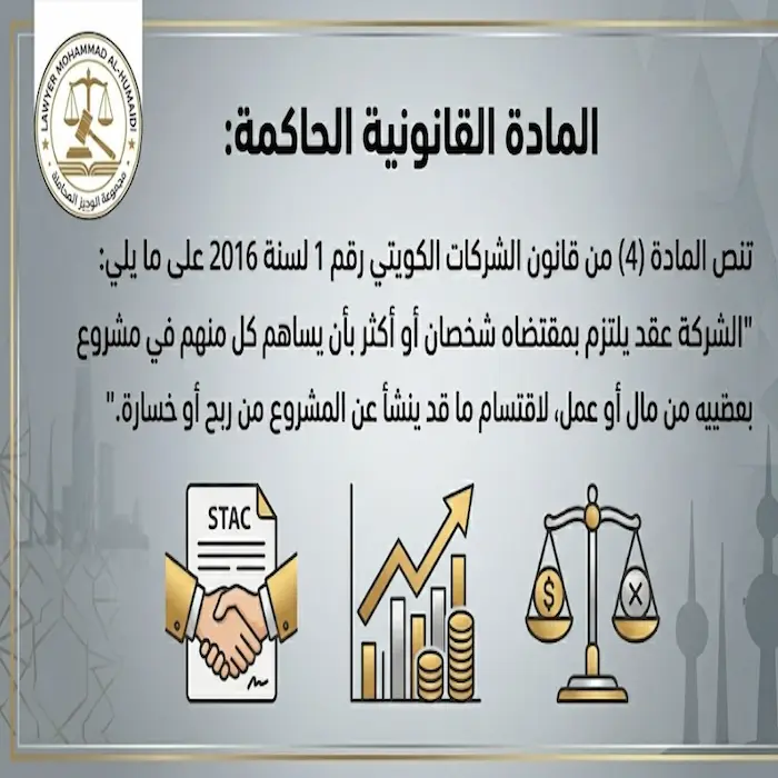 نموذج عقد شراكة بين طرفين في محل تجاري الكويت