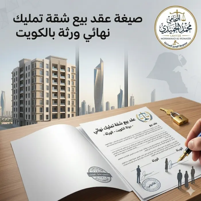 صيغة عقد بيع شقة تمليك نهائي ورثة بالكويت