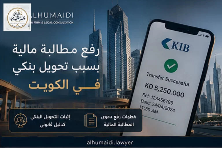 رفع مطالبة مالية بسبب تحويل بنكي في الكويت
