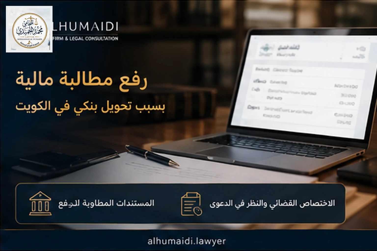 رفع مطالبة مالية بسبب تحويل بنكي في الكويت 2 دعوى تحويل بنكي