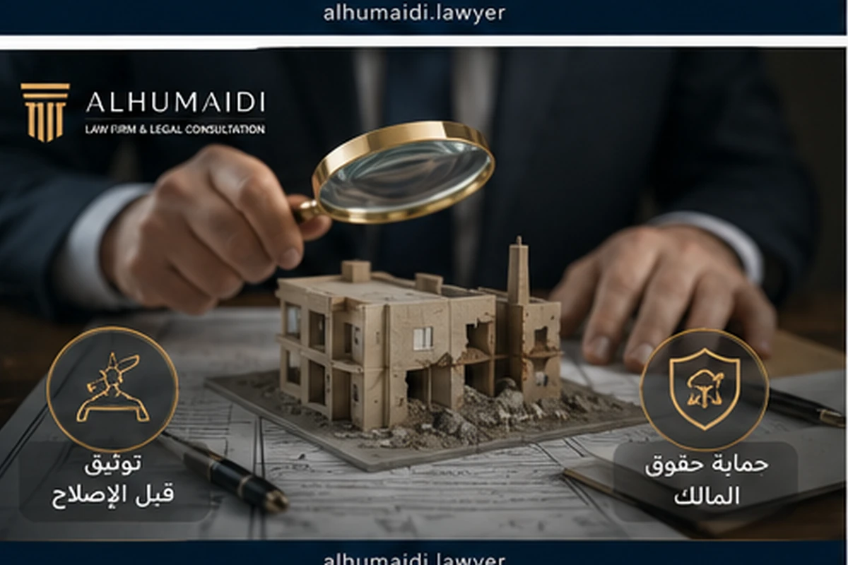 تقرير خبير لإثبات عيوب البناء قبل الإصلاح