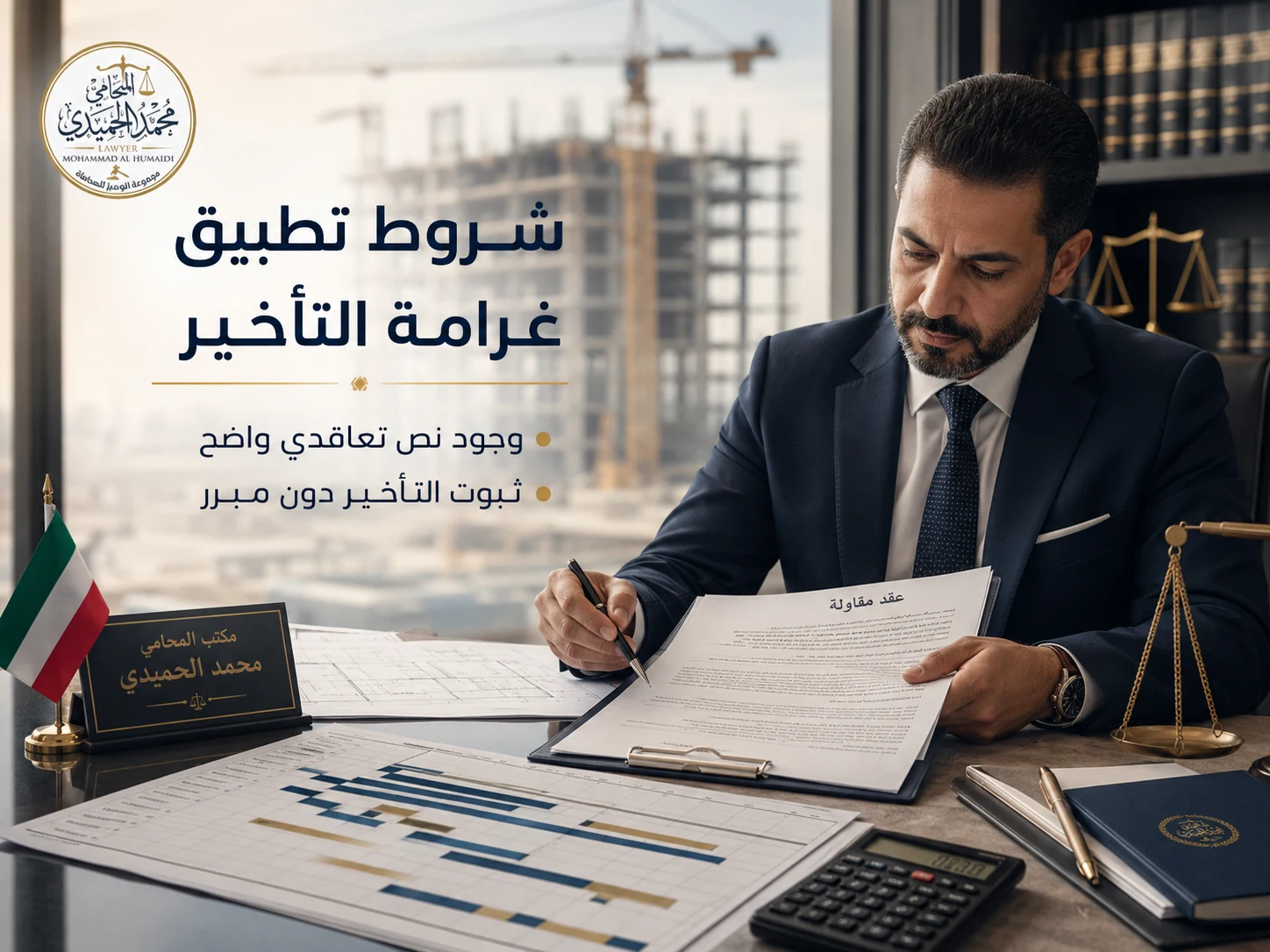 متى تطبق غرامة التأخير في عقد المقاولة