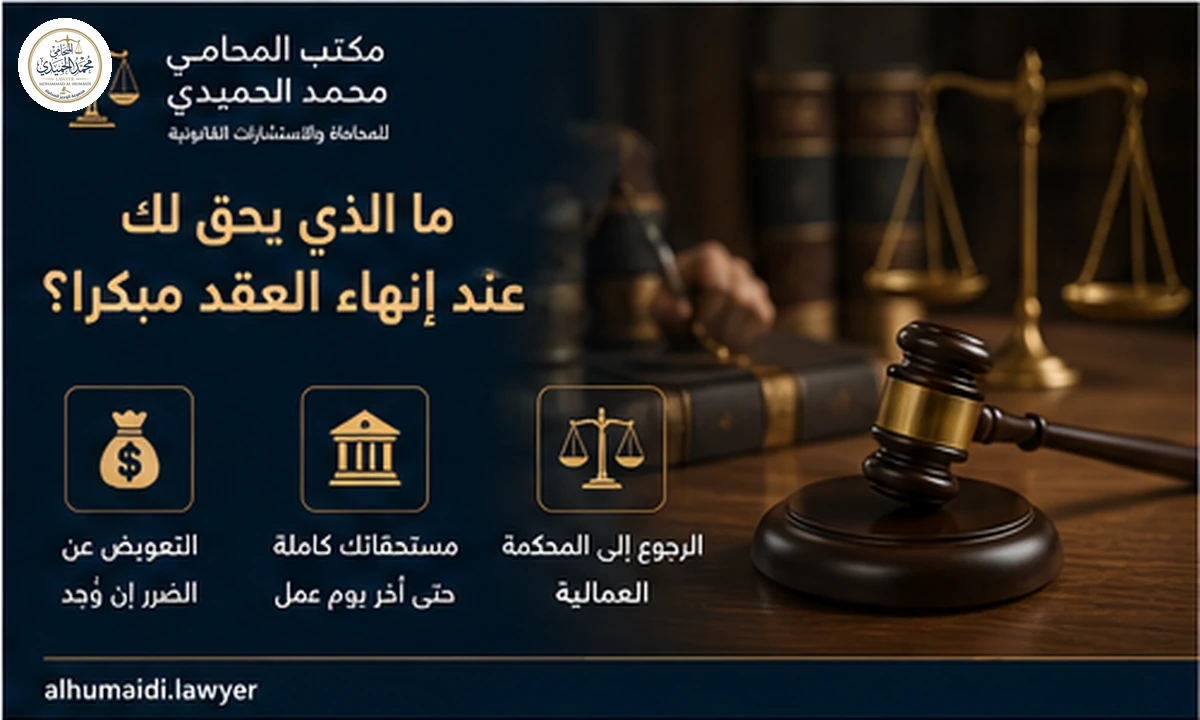 حقوق العامل عند إنهاء العقد المحدد مبكرًا
