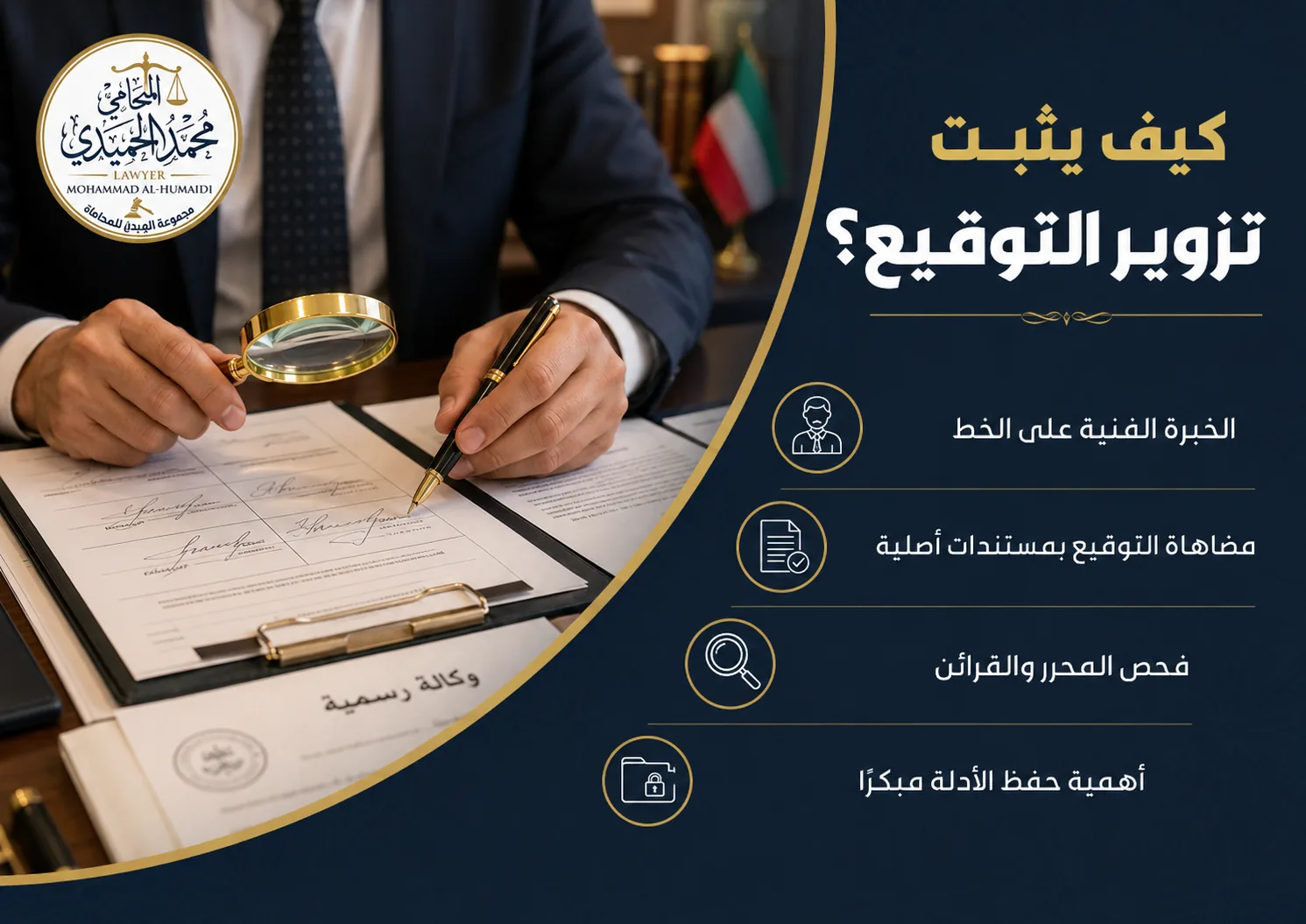 عقوبة تزوير التوقيع في الكويت وكيف يثبت التزوير 2 كيف يثبت تزوير التوقيع في الكويت