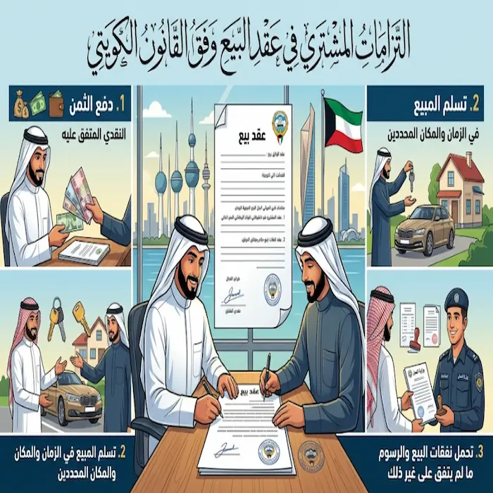 التزامات المشتري في عقد البيع وفق القانون الكويتي