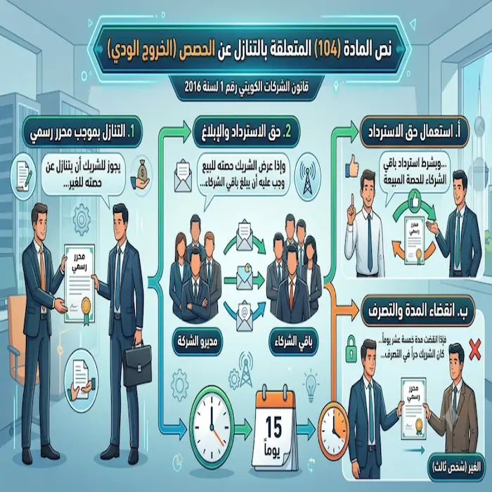 خروج شريك من الشركة في الكويت: الإجراءات والحقوق 2 خروج شريك من الشركة في الكويت: الإجراءات والحقوق