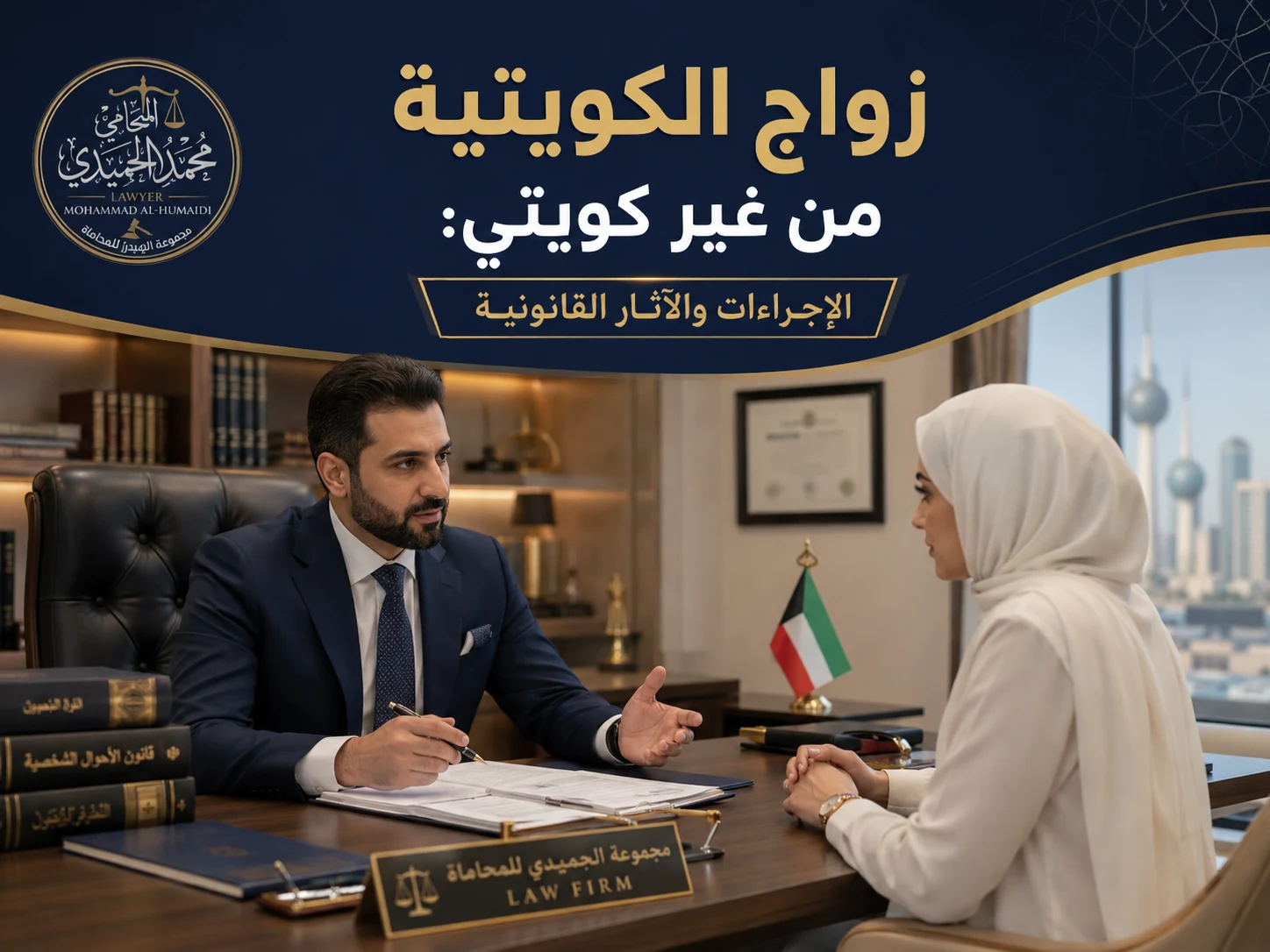 زواج الكويتية من غير كويتي: الإجراءات والآثار القانونية
