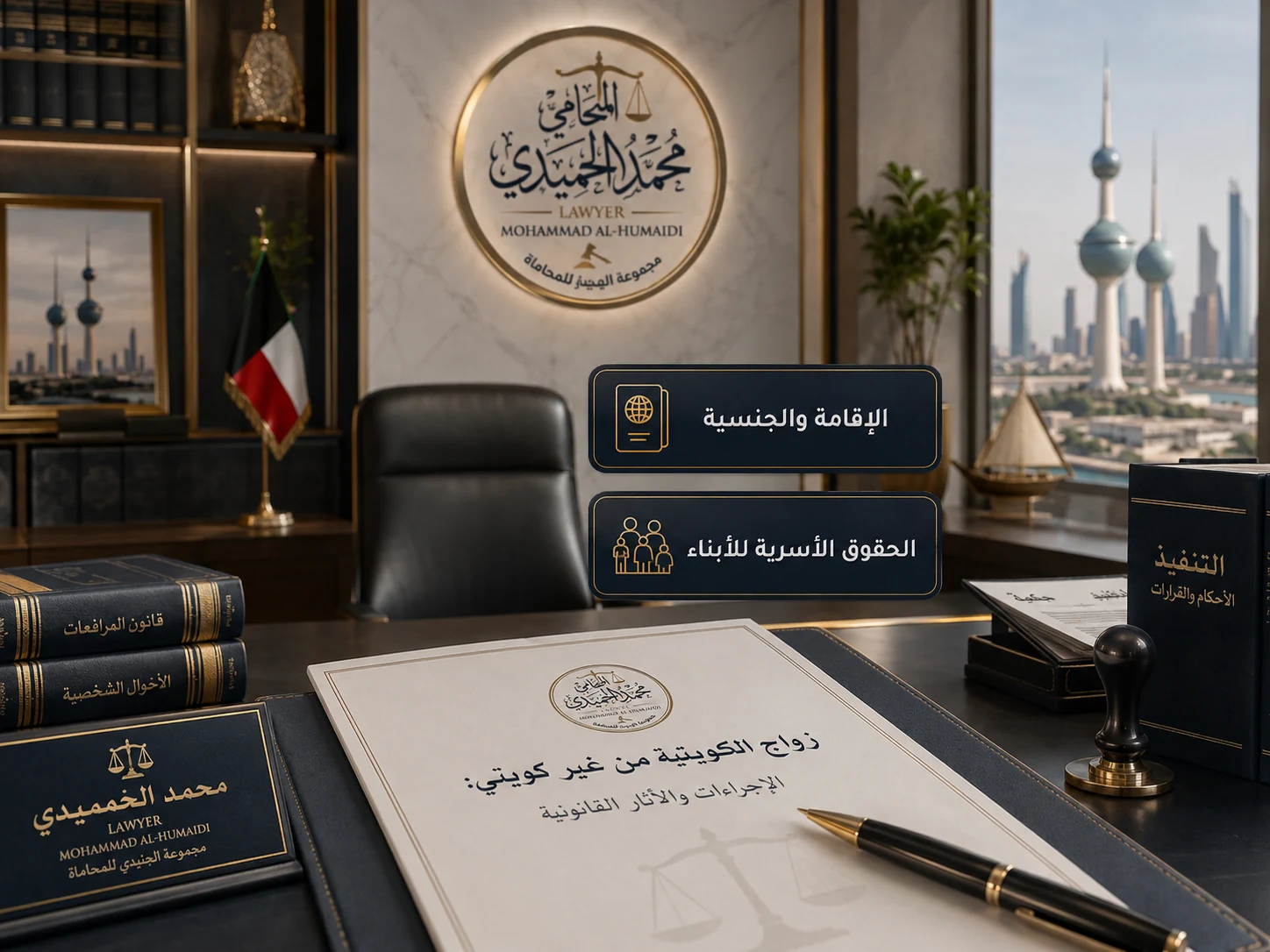 الآثار القانونية بعد زواج الكويتية من غير كويتي