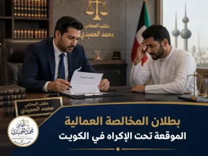 بطلان المخالصة العمالية الموقعة تحت الإكراه في الكويت