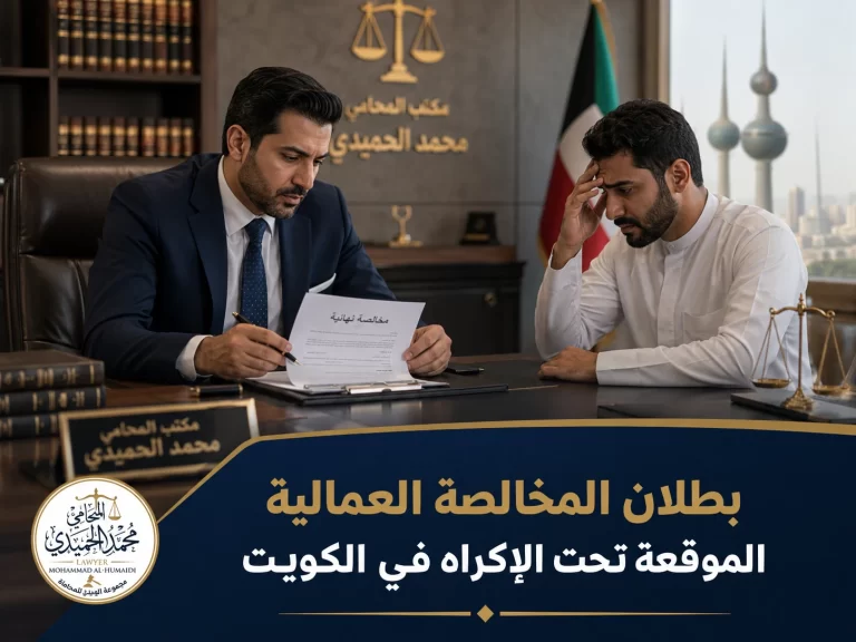 بطلان المخالصة العمالية الموقعة تحت الإكراه في الكويت