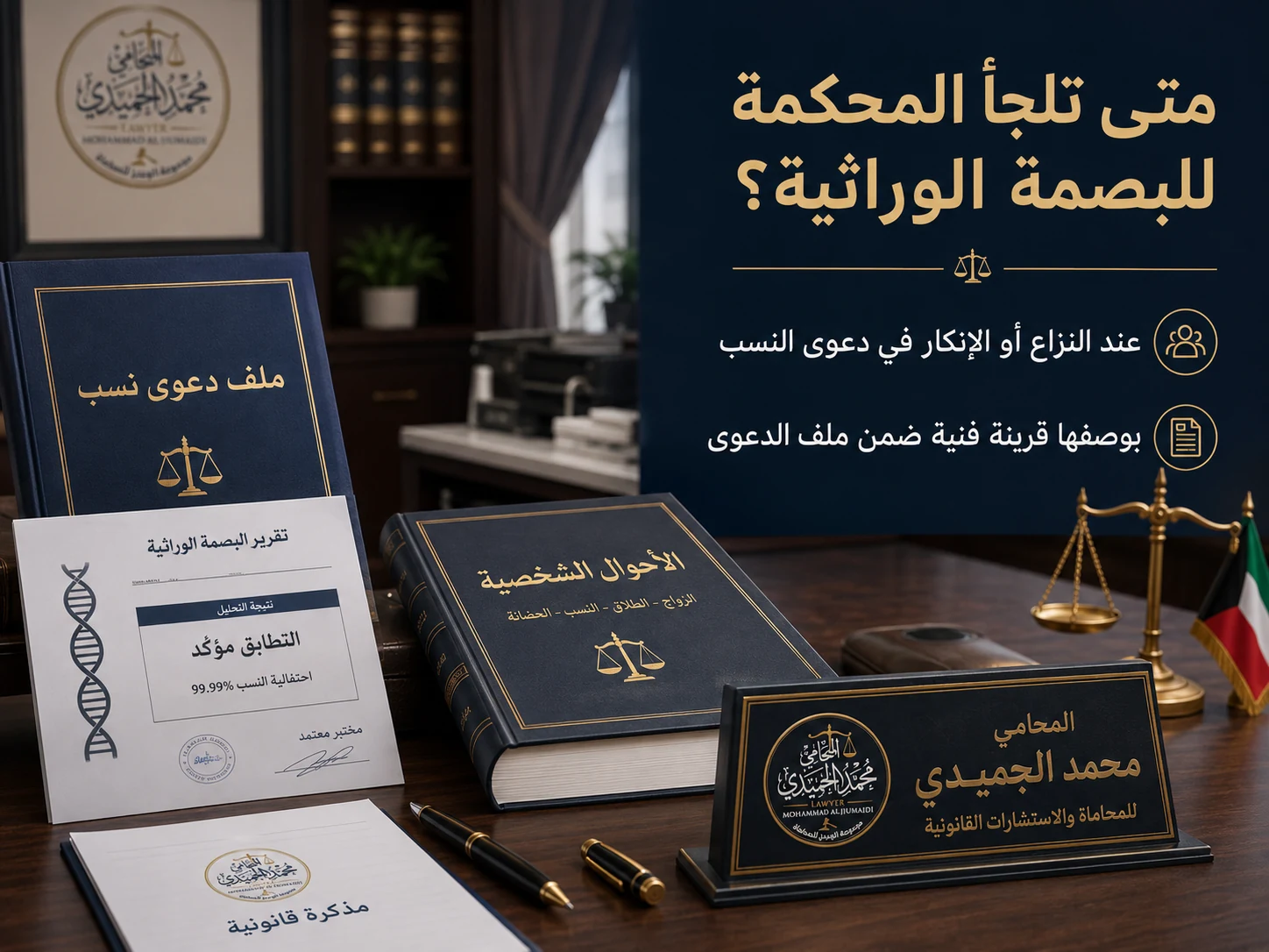 دعوى إثبات النسب في الكويت ودور البصمة الوراثية 2 متى تلجأ المحكمة للبصمة الوراثية