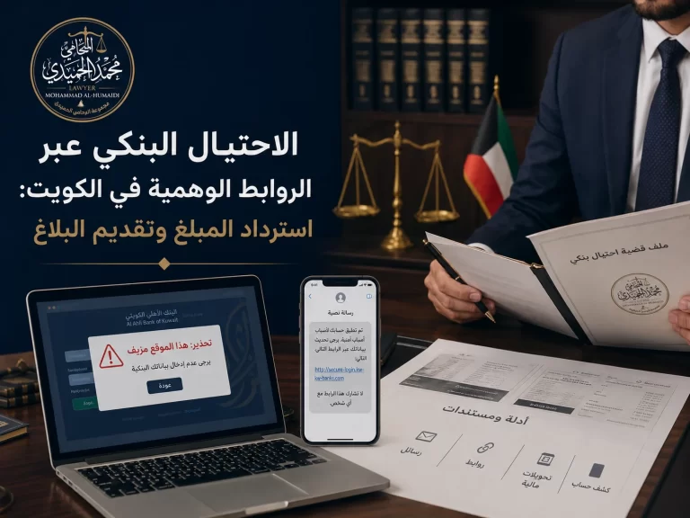 غلاف مقال الاحتيال البنكي عبر الروابط الوهمية في الكويت