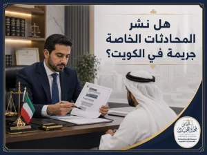 هل نشر المحادثات الخاصة جريمة في الكويت؟