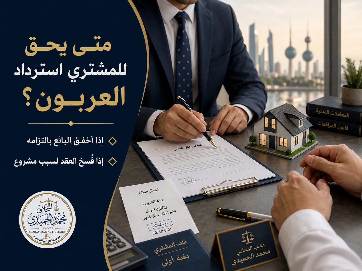 متى يسترد المشتري العربون العقاري