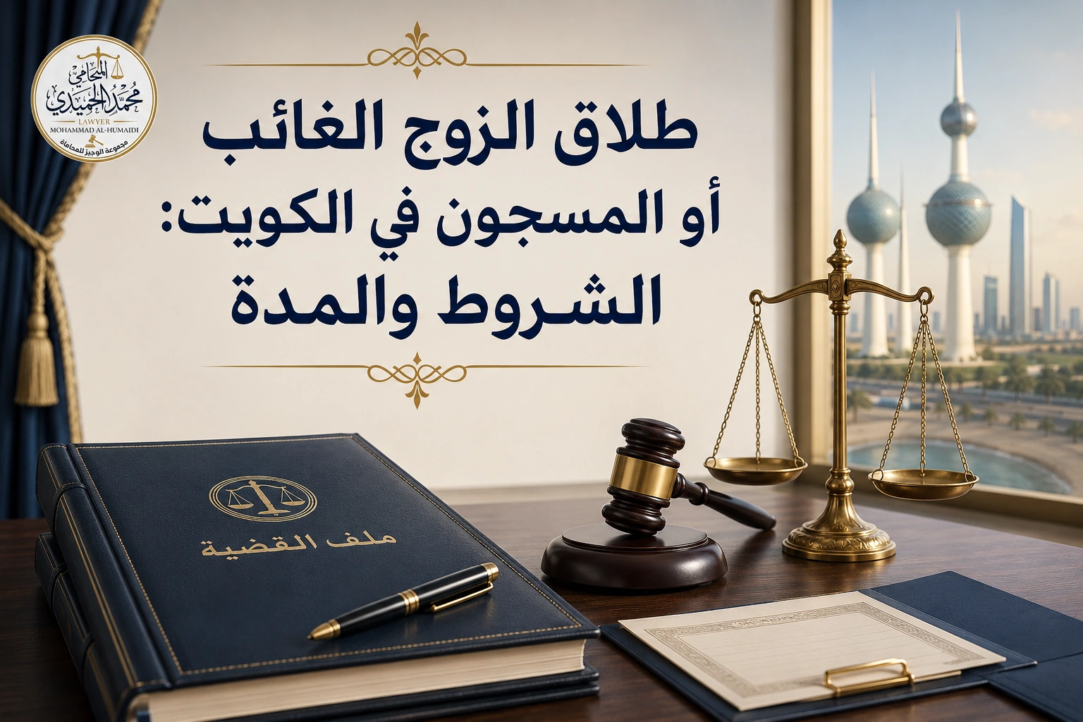 طلاق الزوج الغائب أو المسجون في الكويت: الشروط والمدة