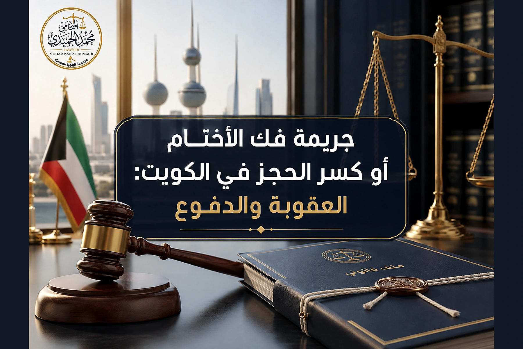 جريمة فك الأختام أو كسر الحجز في الكويت: العقوبة والدفوع