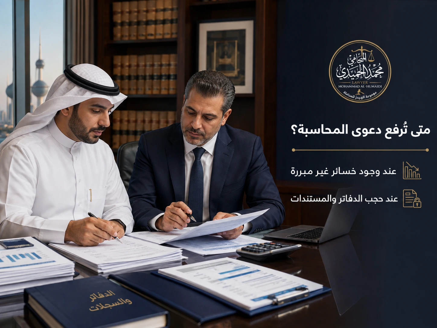 فحص الدفاتر والميزانيات في دعوى محاسبة المدير