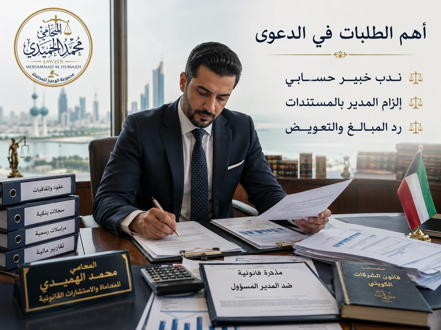 طلبات الرد والتعويض في دعوى محاسبة مدير الشركة
