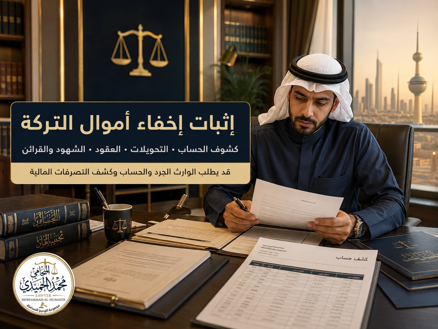 إخفاء أموال التركة في الكويت: الإثبات واسترداد حقوق الورثة - توضيح عملي