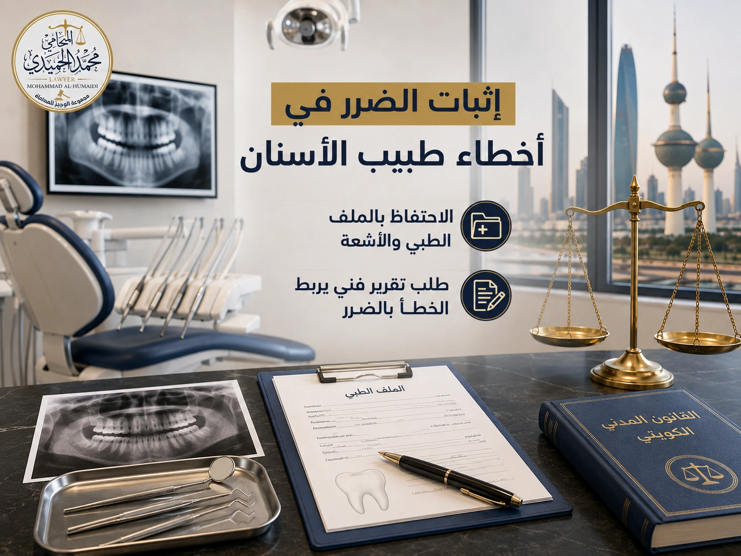 إثبات الضرر في أخطاء طبيب الأسنان في الكويت