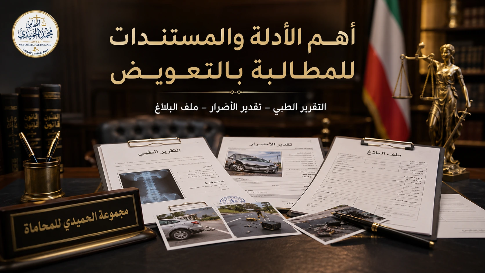 حادث صدم وهرب في الكويت: البلاغ وإثبات المسؤولية والتعويض - مستندات وإجراءات