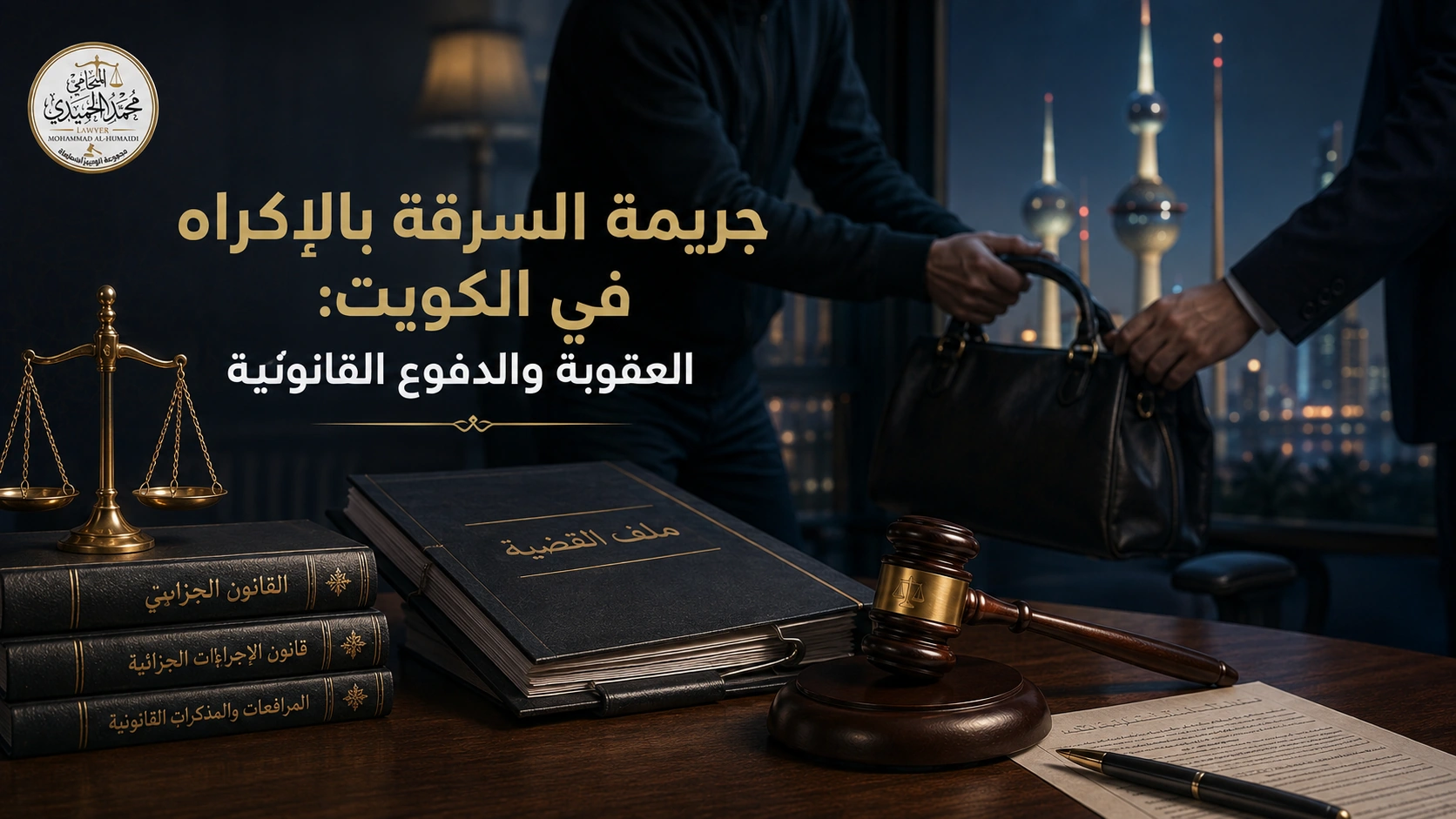 جريمة السرقة بالإكراه في الكويت: العقوبة والدفوع القانونية