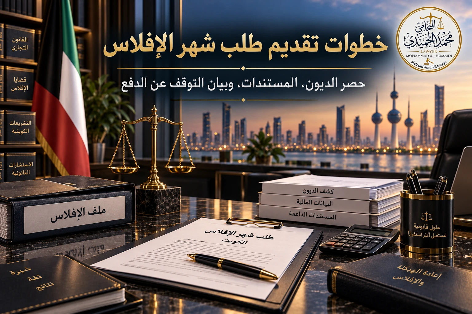 متى يُطلب شهر الإفلاس في الكويت؟