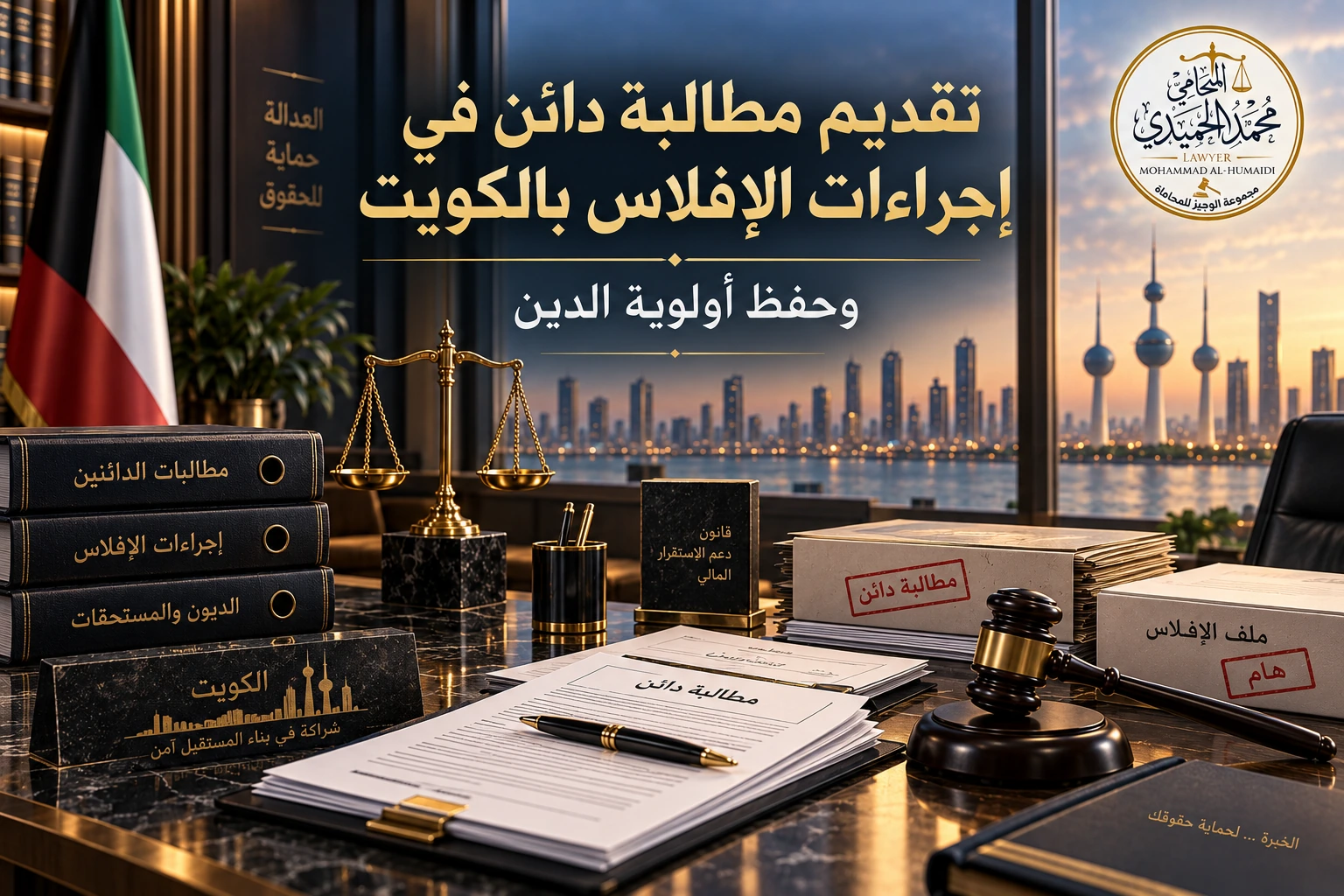 تقديم مطالبة دائن في إجراءات الإفلاس بالكويت وحفظ أولوية الدين