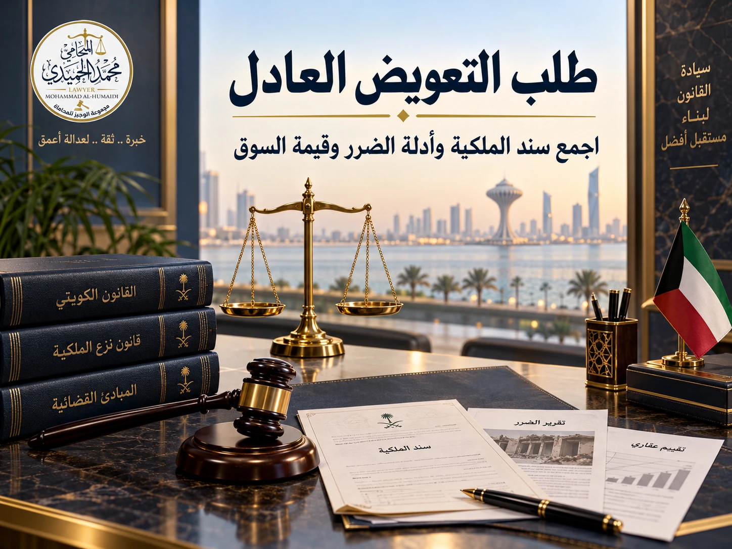 طلب التعويض العادل عن نزع الملكية في الكويت