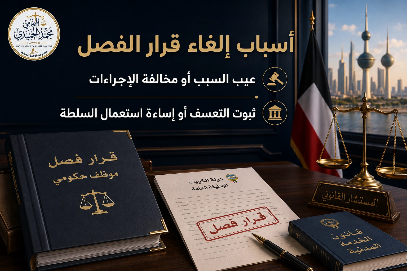 أسباب إلغاء قرار فصل الموظف الحكومي في الكويت