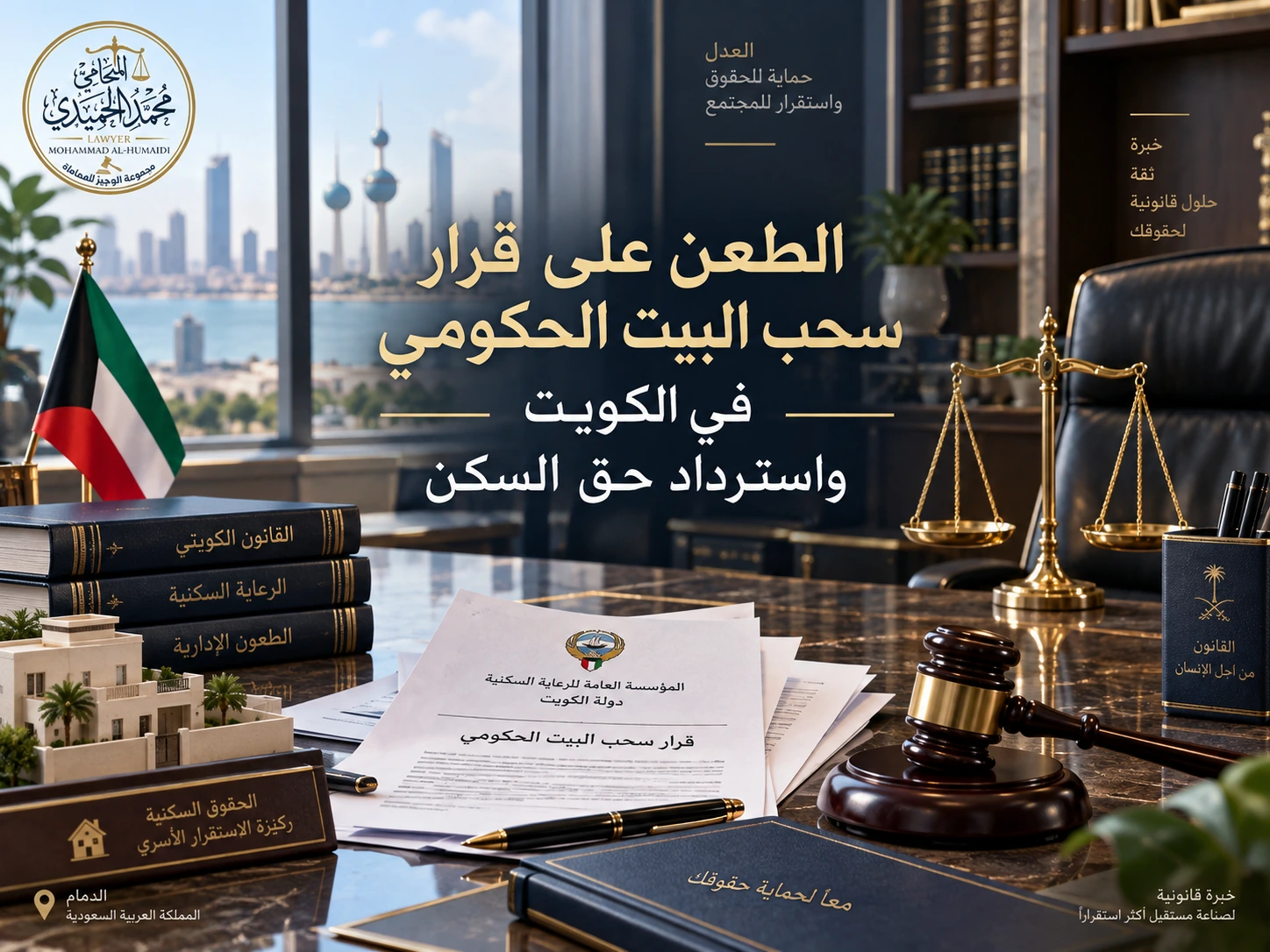 الطعن على قرار سحب البيت الحكومي في الكويت واسترداد حق السكن