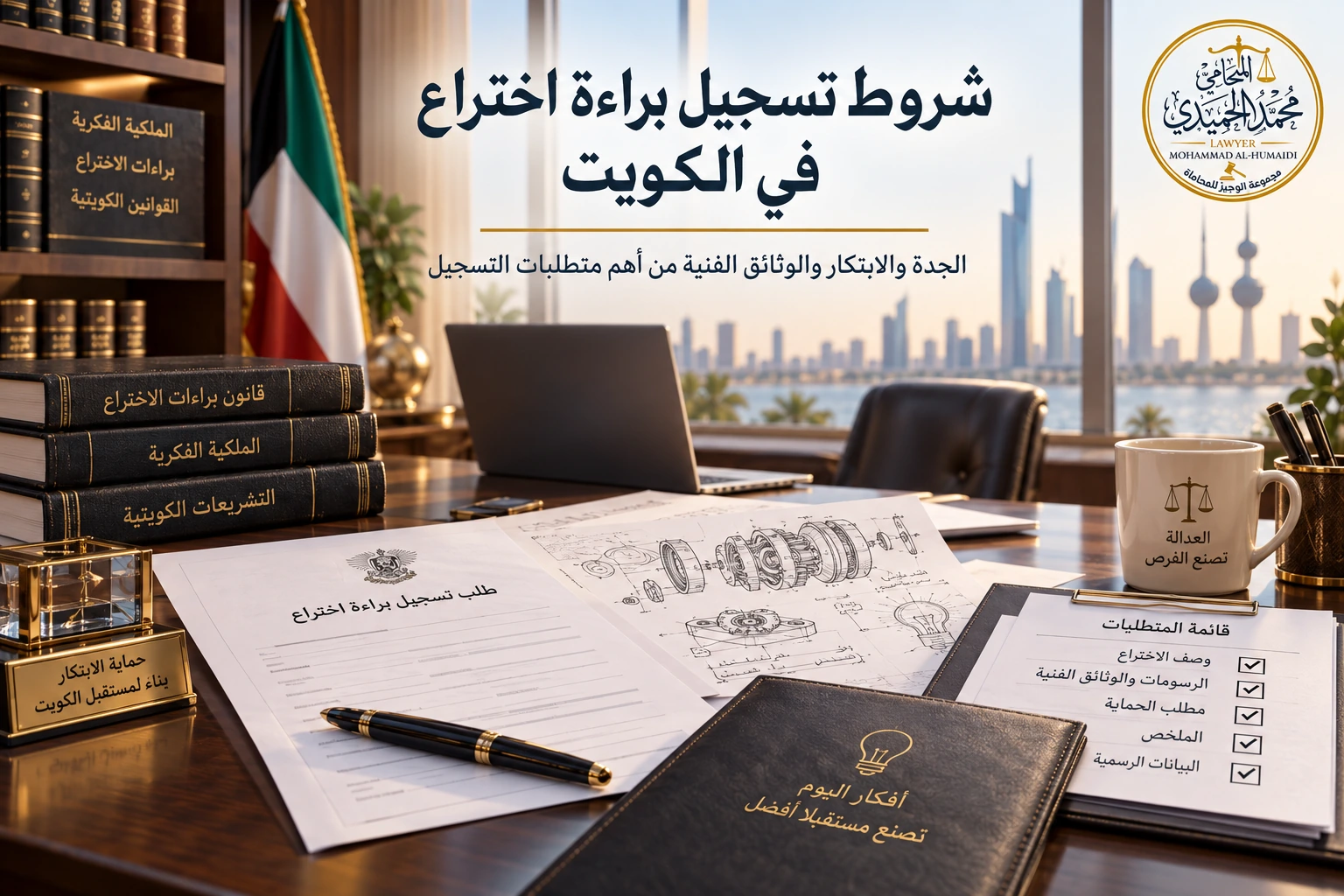 تسجيل براءة اختراع في الكويت ونزاع ملكية الاختراع بين الشركاء 3 شروط تسجيل براءة اختراع في الكويت
