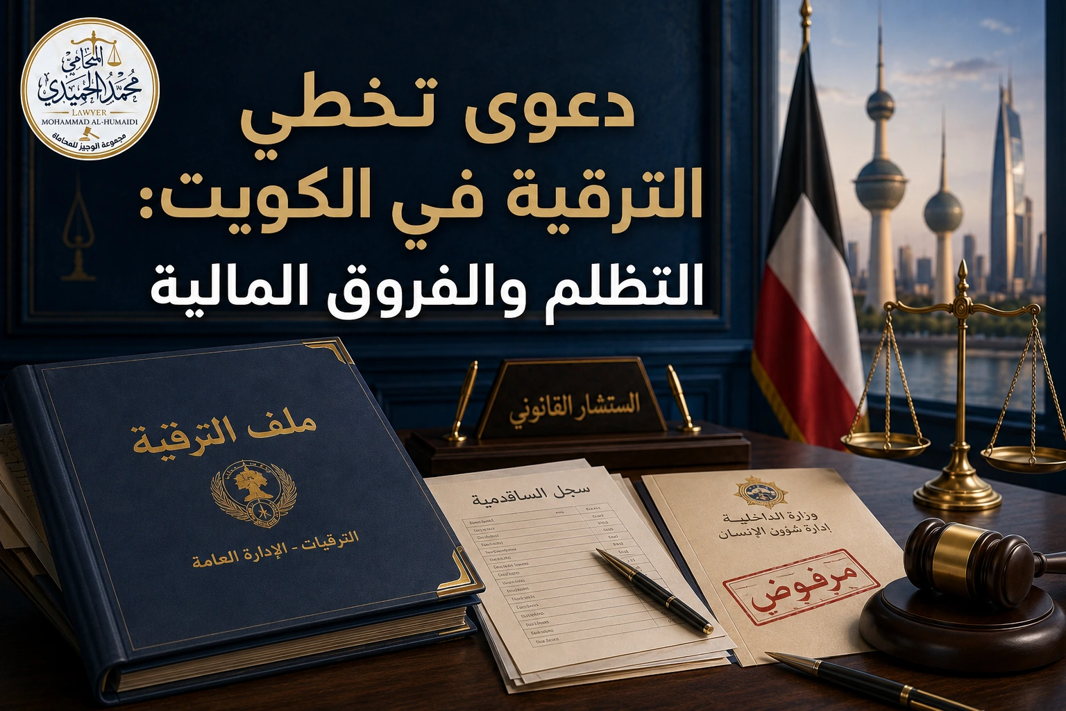 دعوى تخطي الترقية في الكويت: التظلم والفروق المالية